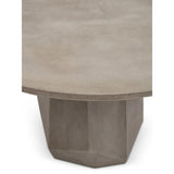 47" Kristal Fiber Reinforced Concrete Round Dining Table Outdoor Dining Tables LOOMLAN By Urbia