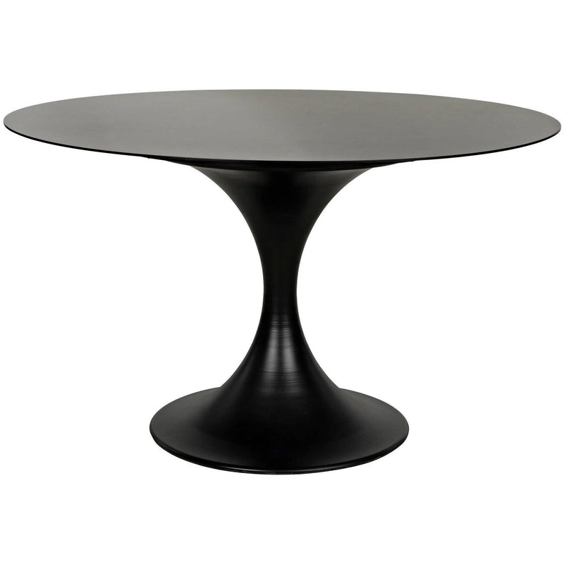 48" Herno Black Steel Dining Table Dining Tables LOOMLAN By Noir