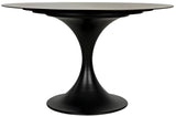 48" Herno Black Steel Dining Table Dining Tables LOOMLAN By Noir