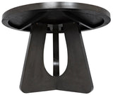 48" Nobuko Wood Black Round Dining Table Dining Tables LOOMLAN By Noir