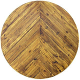 48" Parquet Pattern Round Dining Table in for 4 or 6 Dining Tables LOOMLAN By Moe's Home