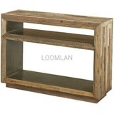 48" Slim Reclaimed Wood Console Table with Storage Shelves Console Tables LOOMLAN By LOOMLAN