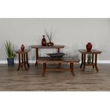 49" Dark Wood Stain Slate Sofa Table Accent Console Table Console Tables LOOMLAN By Sunny D