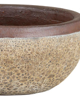 5.5 in. Lyra Ceramic Brown Planter Outdoor Planters LOOMLAN By Currey & Co