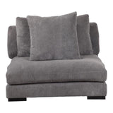 5 PC Grey Corduroy Couch Large Classic Corner Modular Sofa Modular Sofas LOOMLAN By Moe's Home