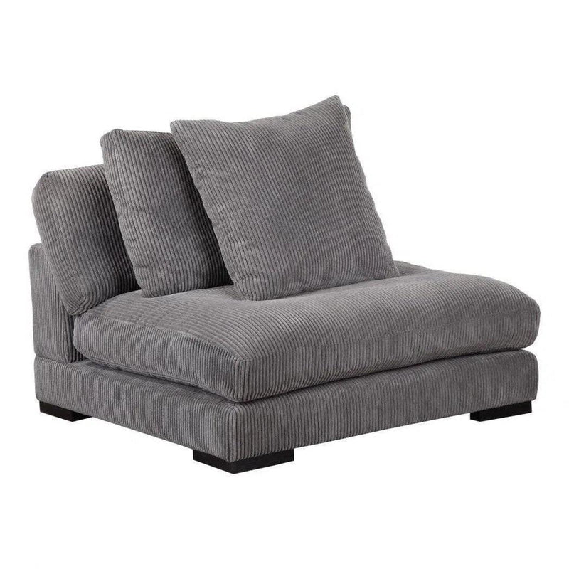 5 PC Grey Corduroy Couch Large Classic Corner Modular Sofa Modular Sofas LOOMLAN By Moe's Home