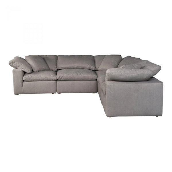 5 PC Set Performance Terra Condo Grey Sectional Modular Modular Sofas LOOMLAN By Moe's Home