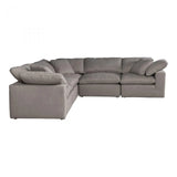 5 PC Set Performance Terra Condo Grey Sectional Modular Modular Sofas LOOMLAN By Moe's Home