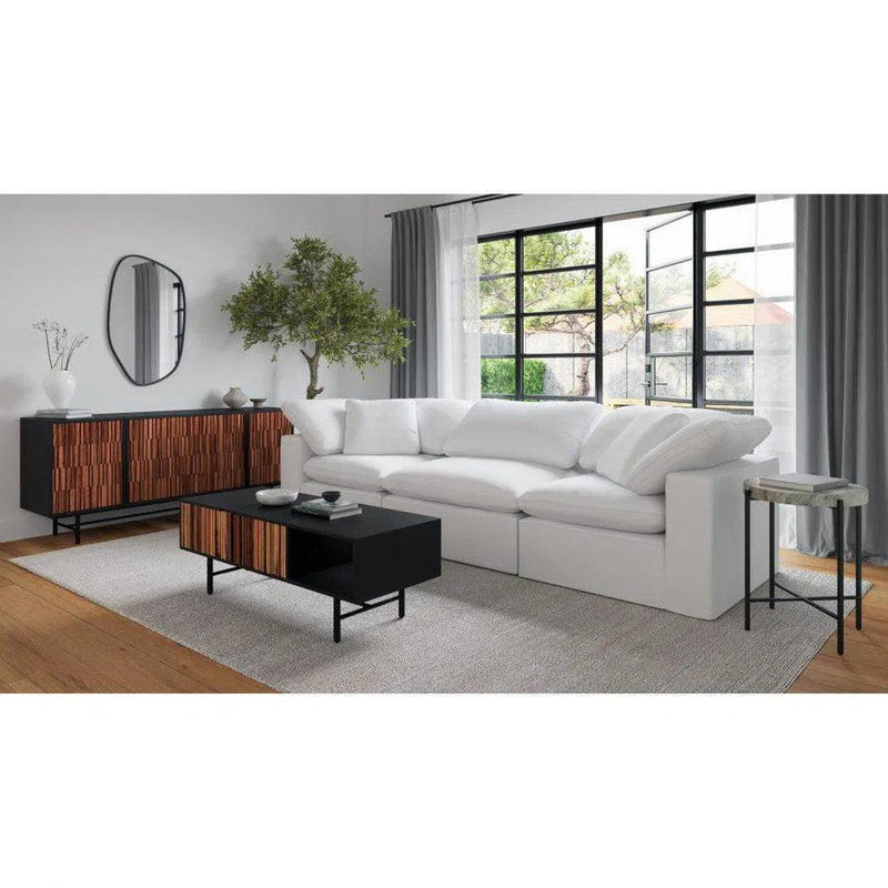 5 PC Set Performance Terra Condo White Sectional Modular Modular Sofas LOOMLAN By Moe's Home