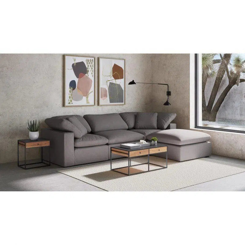 5 PC Set Stain Resistant Terra Condo Grey Dream Modular Modular Sofas LOOMLAN By Moe's Home