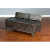 50" Rectangular Distressed Wood Vintaged Coffee Table 5 Drawers Coffee Tables LOOMLAN By Sunny D