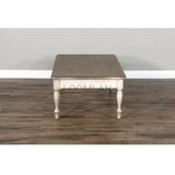 50" Rectangular Off-White Vintaged Cocktail Coffee Table Coffee Tables LOOMLAN By Sunny D