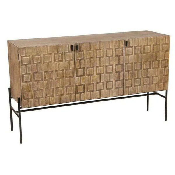 51.5 Inch Sideboard Mid Century Modern Natural Wood Sideboards LOOMLAN By Moe's Home