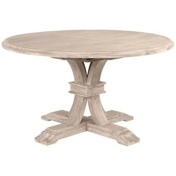 54-72" Solid Wood Round Extendable Dining Table for 6 Dining Tables LOOMLAN By Essentials For Living
