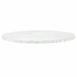 54" Italian Carrera White Marble Round Dining Table Top Dining Tables LOOMLAN By Essentials For Living