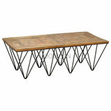 54" Rectangular Reclaimed Wood Planks Coffee Table Coffee Tables LOOMLAN By LOOMLAN