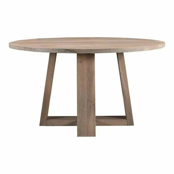 54" Wood Round Dining Table for 6 Scandinavian Style Dining Tables LOOMLAN By Moe's Home