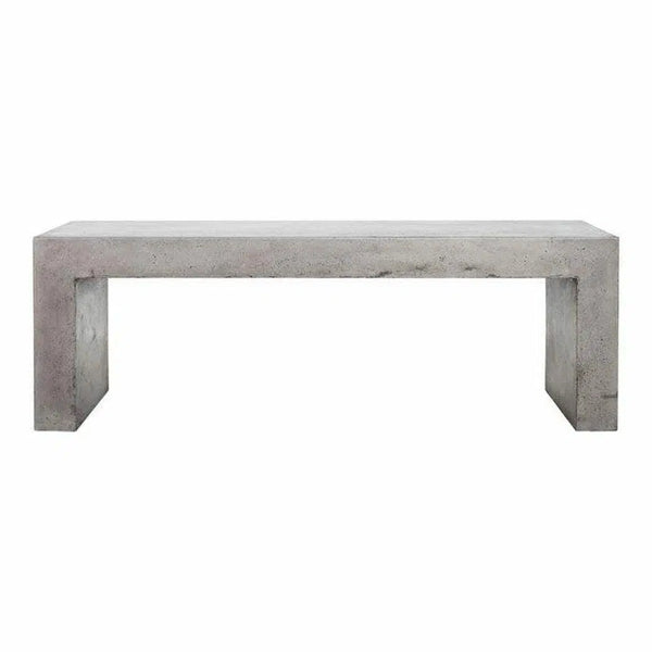 55.25 Inch Outdoor Bench Grey Contemporary Outdoor Benches LOOMLAN By Moe's Home