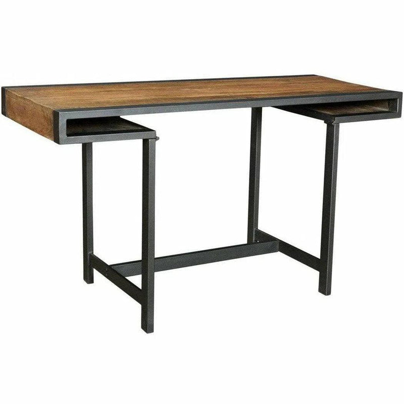 55 Inch Desk Brown Industrial Home Office Desks LOOMLAN By Moe's Home