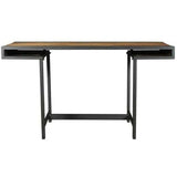 55 Inch Desk Brown Industrial Home Office Desks LOOMLAN By Moe's Home