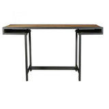 55 Inch Desk Brown Industrial Home Office Desks LOOMLAN By Moe's Home