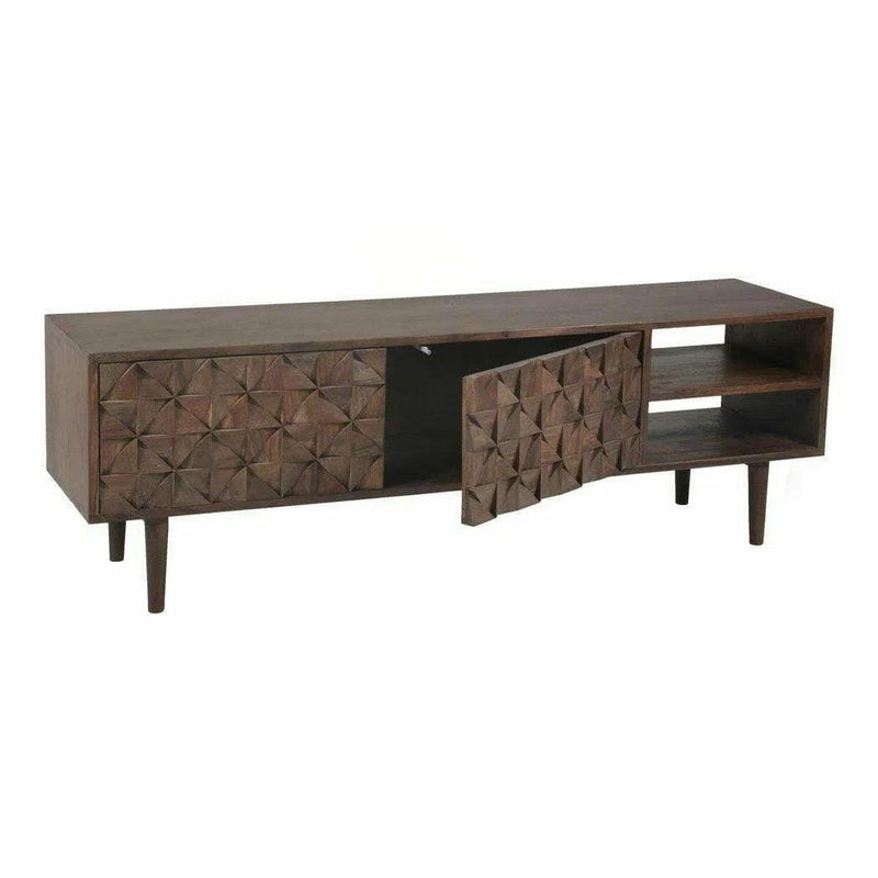 55 Inch Entertainment Unit Brown Mid-Century Modern TV Stands & Media Centers LOOMLAN By Moe's Home