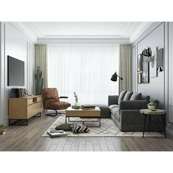 59 Inch Media Cabinet Brown Scandinavian TV Stands & Media Centers LOOMLAN By Moe's Home