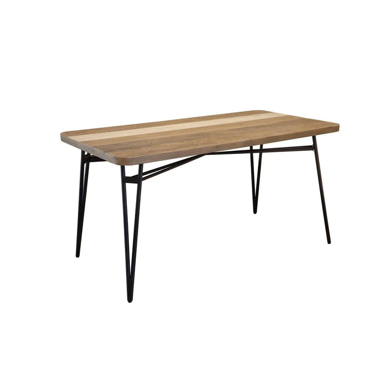 59" Metro Noir Havana Wood and Iron Rectangular Dining Table Dining Tables LOOMLAN By LH Imports