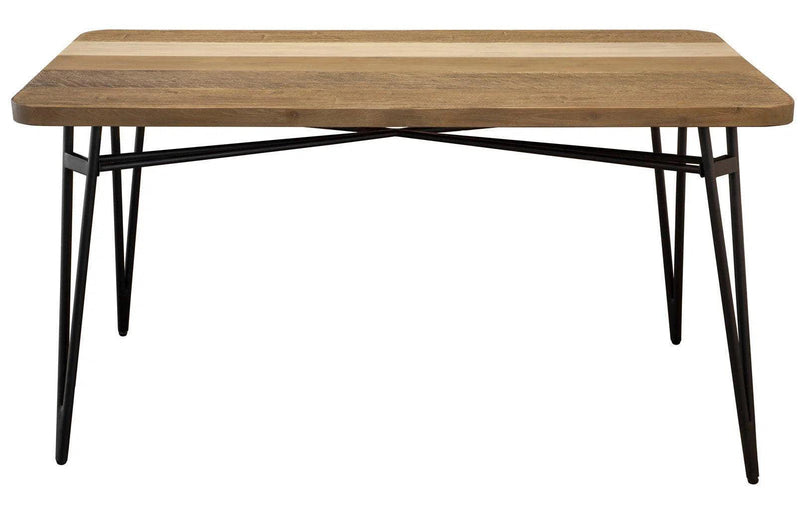 59" Metro Noir Havana Wood and Iron Rectangular Dining Table Dining Tables LOOMLAN By LH Imports