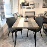 59" Metro Noir Havana Wood and Iron Rectangular Dining Table Dining Tables LOOMLAN By LH Imports