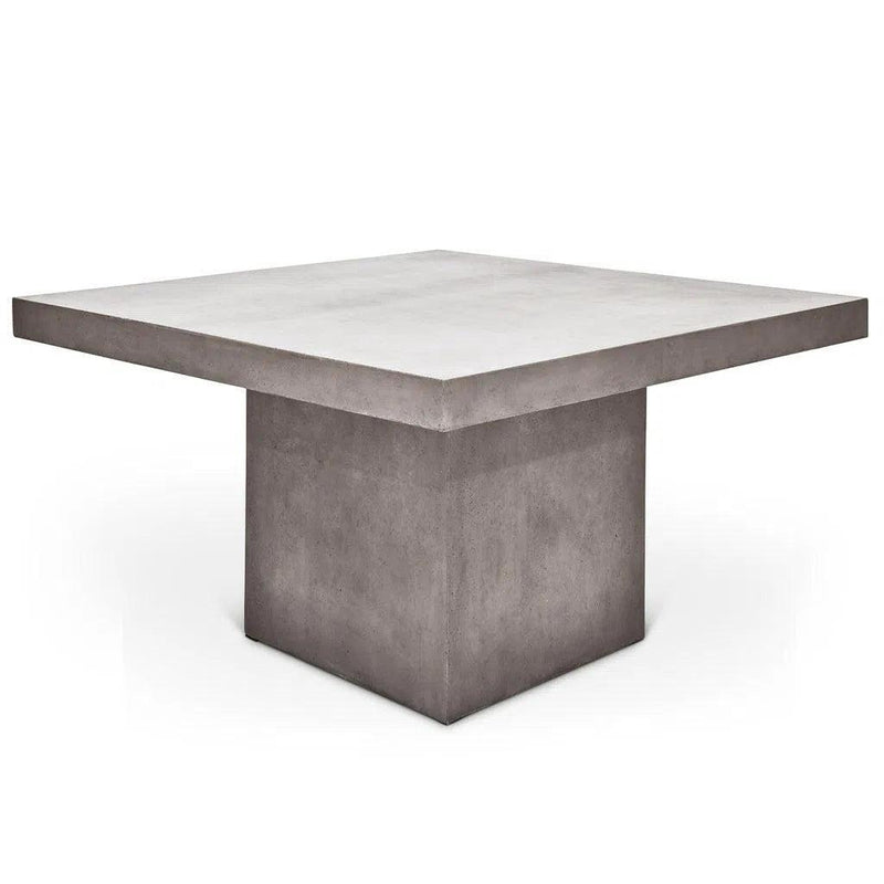 59" Una Fiber Reinforced Concrete Square Counter Table Outdoor Counter Tables LOOMLAN By Urbia