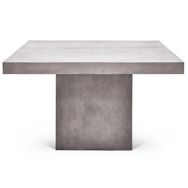 59" Una Fiber Reinforced Concrete Square Counter Table Outdoor Counter Tables LOOMLAN By Urbia