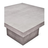 59" Una Fiber Reinforced Concrete Square Counter Table Outdoor Counter Tables LOOMLAN By Urbia