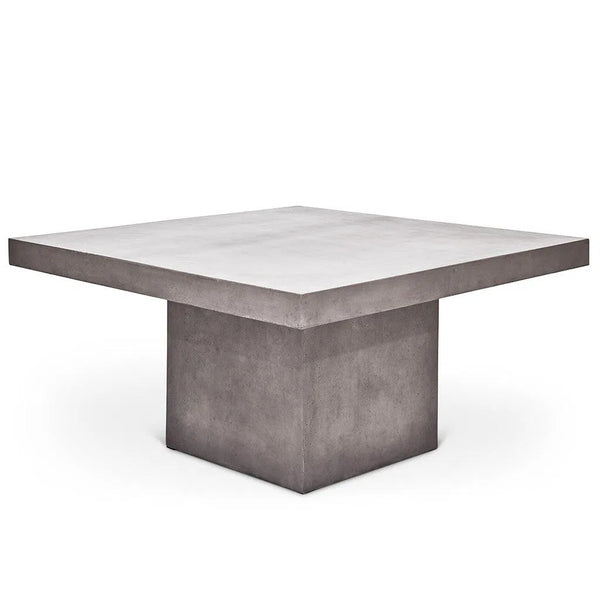 59" Una Fiber Reinforced Concrete Square Dining Table Outdoor Dining Tables LOOMLAN By Urbia