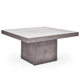 59" Una Fiber Reinforced Concrete Square Dining Table Outdoor Dining Tables LOOMLAN By Urbia