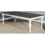 60-84" White Extendable Dining Table With Extension Leaf Dining Tables LOOMLAN By LOOMLAN