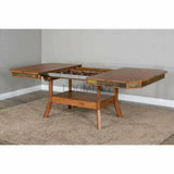 60-90" Rustic Adjustable Height Extendable Dining Table Dining Tables LOOMLAN By Sunny D