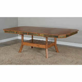 60-90" Rustic Adjustable Height Extendable Dining Table Dining Tables LOOMLAN By Sunny D