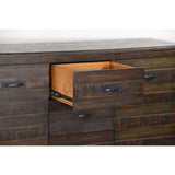 60" Dark Brown Wood Dining Server Buffet Sideboard With Drawers Sideboards LOOMLAN By Sunny D