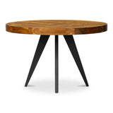 60 in. Parq Natural Acacia Veneer Round Dining Table Dining Tables LOOMLAN By Moe's Home