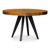 60 in. Parq Natural Acacia Veneer Round Dining Table Dining Tables LOOMLAN By Moe's Home