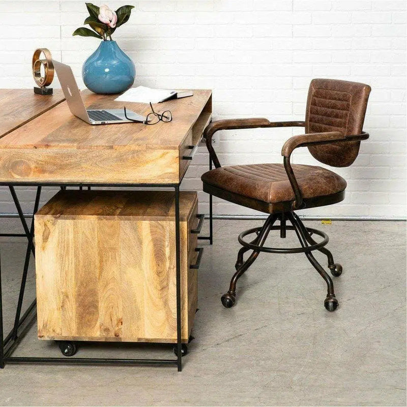 60 Inch Desk Natural Scandinavian Home Office Desks LOOMLAN By Moe's Home