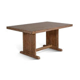 60" Rustic Breakfast Nook Set With Corner and Side Benches Dining Table Sets LOOMLAN By Sunny D