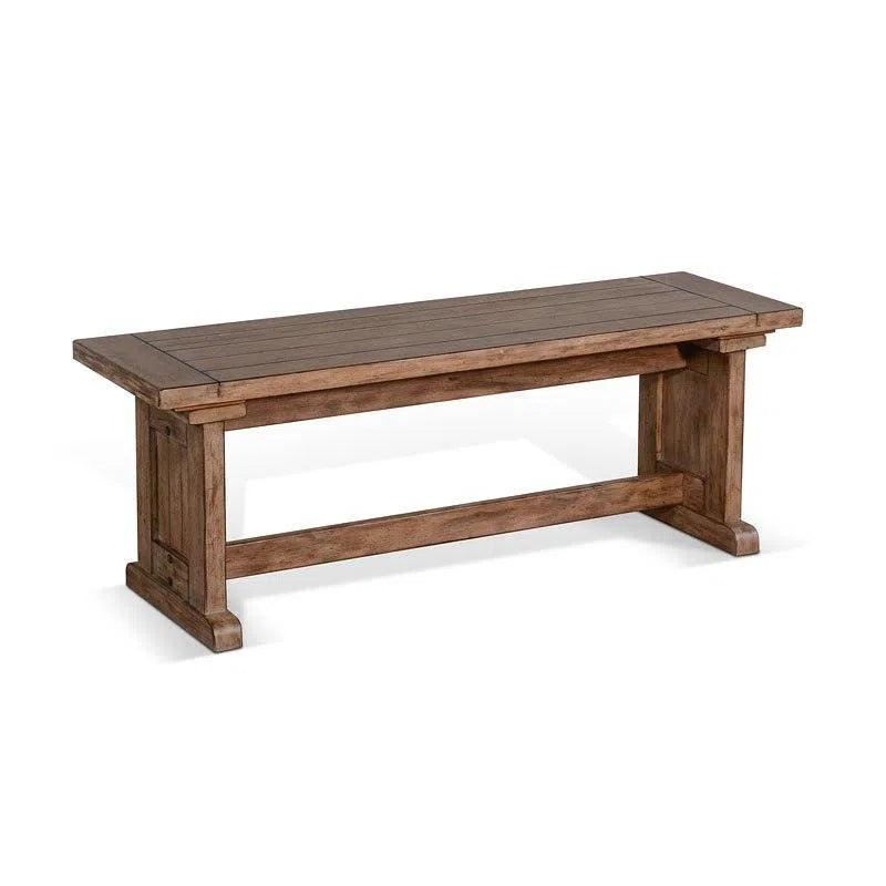 60" Rustic Breakfast Nook Set With Corner and Side Benches Dining Table Sets LOOMLAN By Sunny D