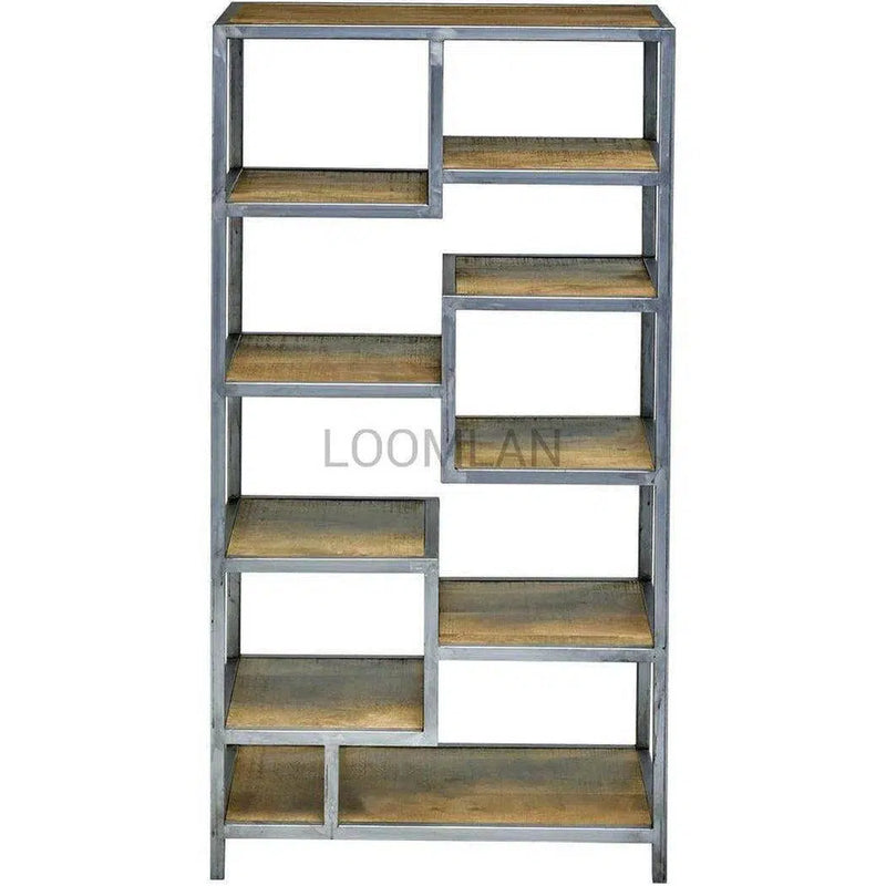 60x32 Tall Narrow Free Standing Etagere Shelf Roberto Etageres LOOMLAN By LOOMLAN