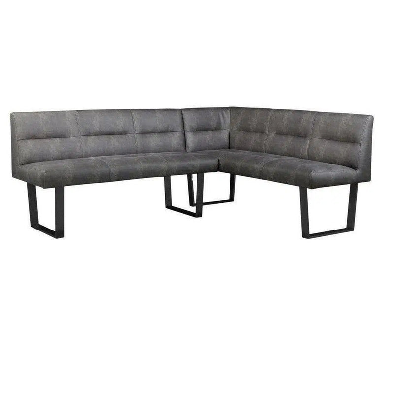 60x81 Inch Corner Bench Dark Grey Contemporary Dining Benches LOOMLAN By Moe's Home