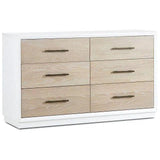 62" High Gloss Boca Grande Six Drawer Double Dresser Dressers LOOMLAN By Panama Jack