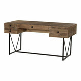 63 Inch Desk Natural Rustic Home Office Desks LOOMLAN By Moe's Home