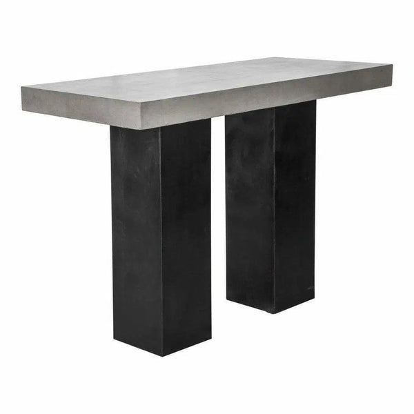 63 Inch Outdoor Bar Table Grey Contemporary Outdoor Counter Tables LOOMLAN By Moe's Home