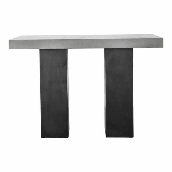 63 Inch Outdoor Bar Table Grey Contemporary Outdoor Counter Tables LOOMLAN By Moe's Home